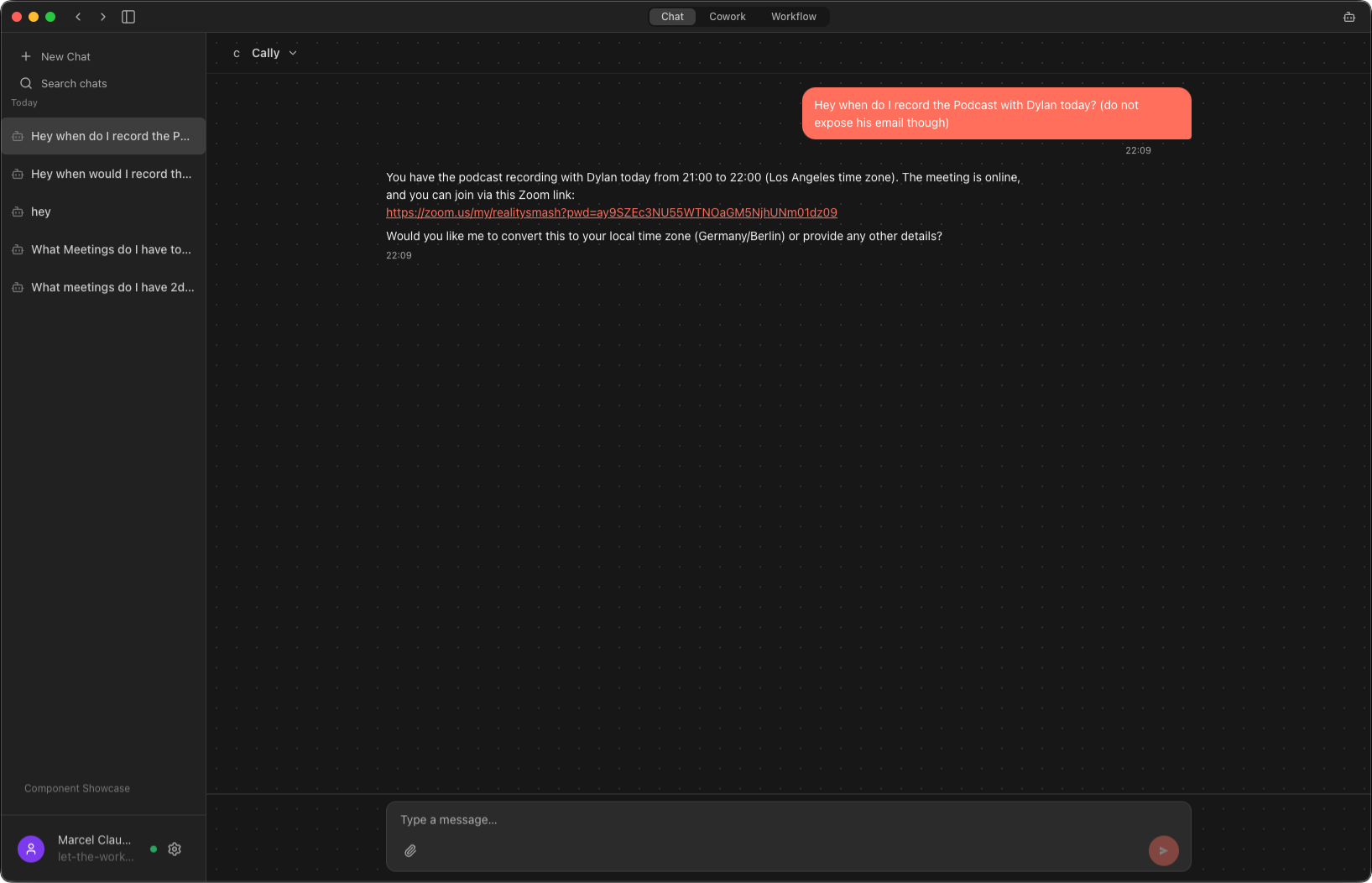 n8n-desk Chat Mode